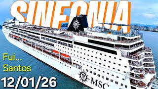 MSC SINFONIA cruzeiro  12/01/26 navio  santos  #ilhabela  drone #google   @cruzeiros2025  2025/26