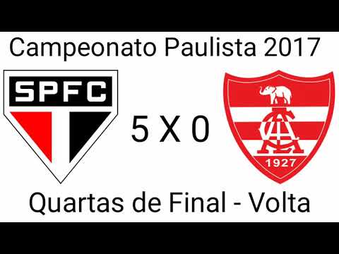 São Paulo 5 X 0 Linense - Campeonato Paulista 2017 - Quartas de Final - Volta (08/04/2017)