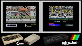 C64 vs ZX Spectrum : MIDNIGHT RESISTANCE (Side by side comparison)