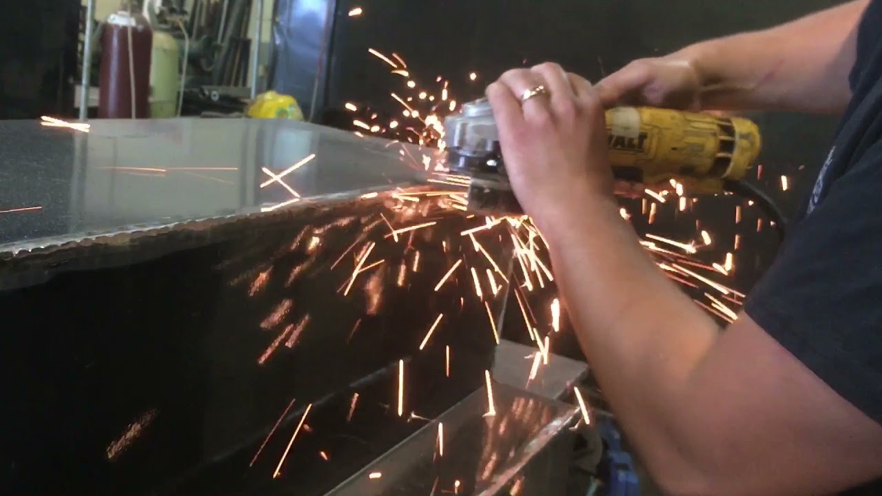 Grinding 90 degree edge smooth