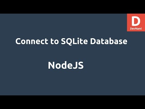 NodeJS Connect to SQLite Database