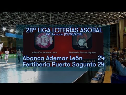 LIGA LOTERIAS ASOBAL J24 Abanca Ademar León - Fertiberia Puerto Sagunto 24 - 24