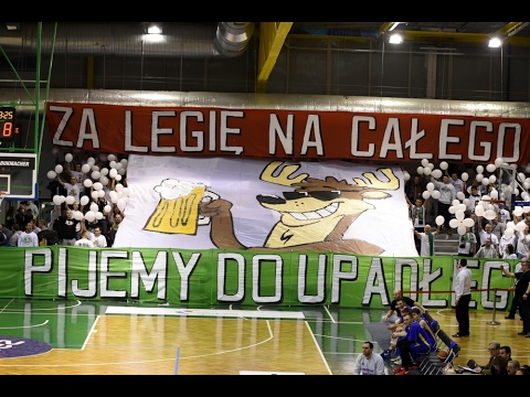 Doping kibiców Legii na meczu z SKK Siedlce