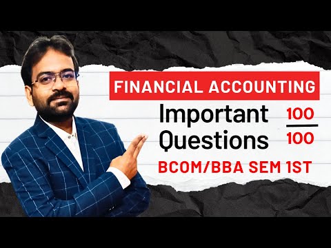 Financial Accounting Syllabus 2025 26 BCom 1st Year Semester 1st CWG for BCOM