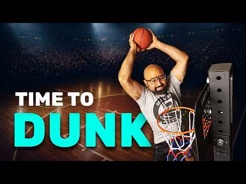 Rack Attached Basketball Hoop w/ Ball Overview