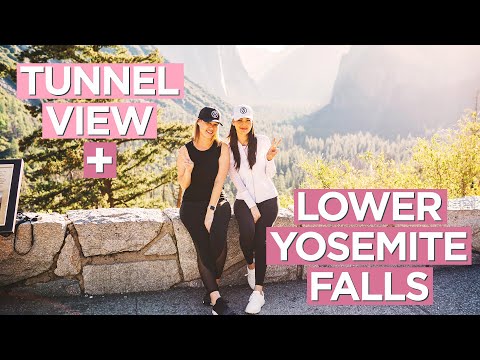 トンネルビューと下部ヨセミテの滝 - ヨセミテ国立公園でのリラックスモーニング (Tunnel View and Lower Yosemite Falls - Relaxing Morning at Yosemite National Park)