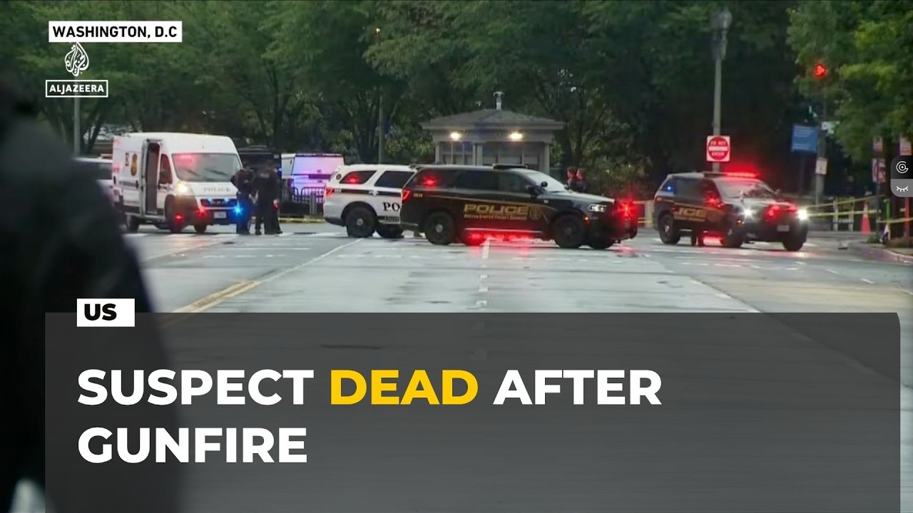 Suspect dead after shooting near the white house in Washington, DC.
