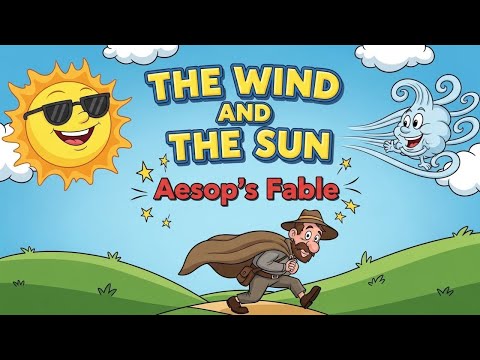 The Wind And The Sun Moral Story | Aesop's Fable in English | Cartoon Moral Story #cartoon