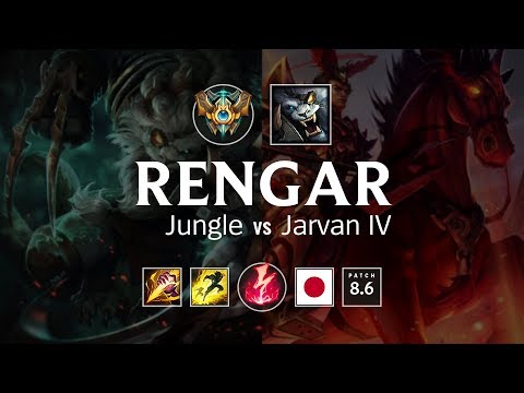 Rengar Jungle vs Jarvan IV - JP Challenger Patch 8.6