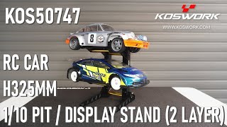 Skládací stojánek pro RC auta, výška 325 mm, 2 patra