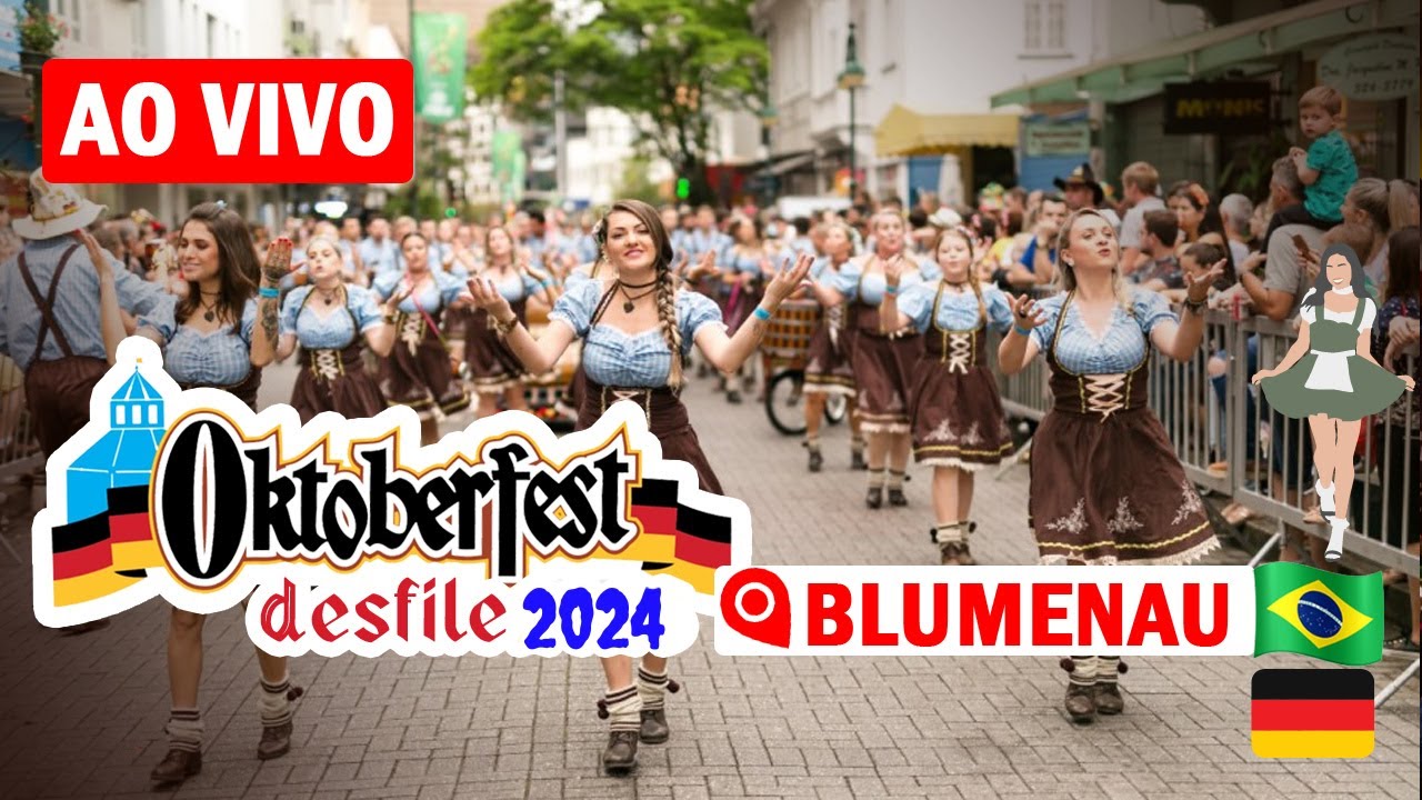 🇧🇷❤️🇩🇪 AO VIVO 19/10  DENTRO DESFILE OKTOBERFEST BLUMENAU 2024