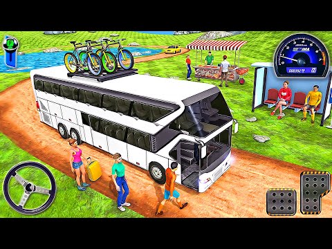 Offroad Coach Bus Simulator 2023 - Uphill Mountain Bus Driving Game | Android Gameplay