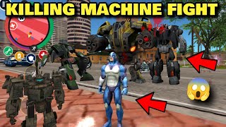 Killing Machine Vs Police Transformer Big Fight in Rope Hero Vice Town Game || Classic Gamerz