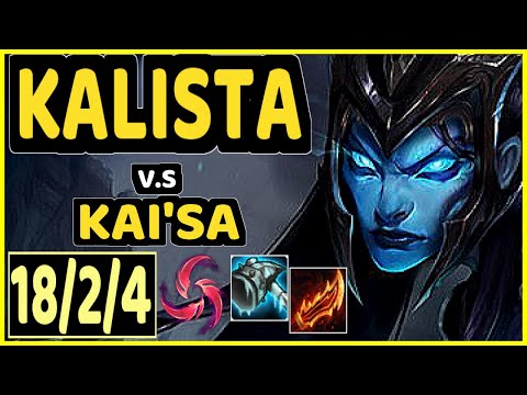 4LAN (KALISTA) vs KAI'SA - QUADRAKILL 18/2/4 KDA BOTTOM ADC GAMEPLAY - BR Ranked MASTER