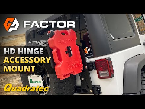 GP Factor HD Hinge Accessory Mount for Jeep Wrangler JK with Mopar or Teraflex HD Tailgate Hinge