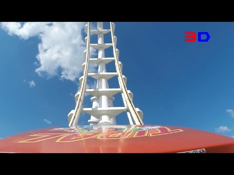 Tidal Wave 3D front seat on-ride HD POV @60fps Trimper's Rides