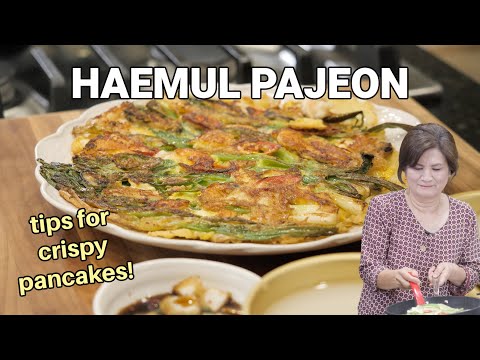 Extra crispy haemul pajeon (Seafood scallion pancakes) recipe! Detailed instructions and tips!