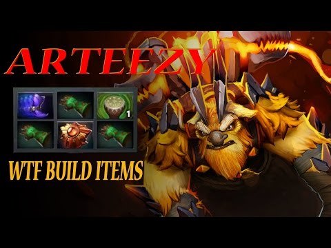 Arteezy (Earthshaker) - WTF build the item (highlights)