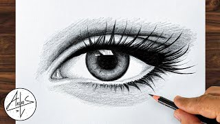 How To Draw Eyes For Beginners Step By Step | Drawing Tutorial