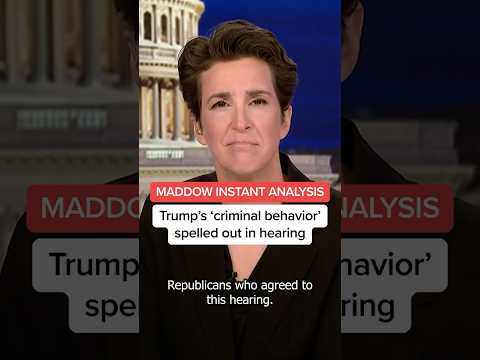 Maddow: Jack Smith spells out Trump's 'criminal behavior' at hearing