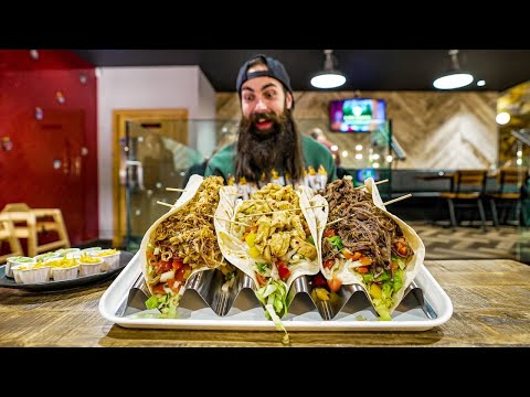 LOS JEFES TRIPLE GIGANTIC TACO CHALLENGE | BeardMeatsFood