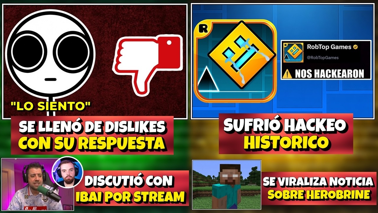 XIARO ROMPE RECORD DE DISLIKES CON SU FUNA | GEOMETRY DASH SUFRE HACKEO Y CORRE PELIGRO | AURON IBAI