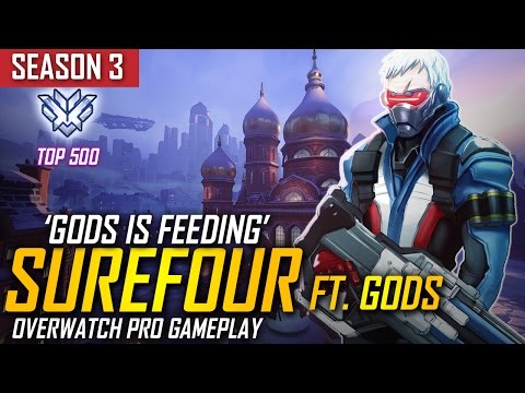 Overwatch ►SUREFOUR 'Carrying GODS'  [TOP 500 Gameplay]