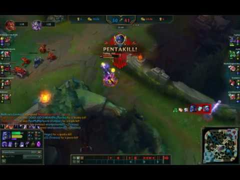 League of Legends- My first Shen Pentakill.