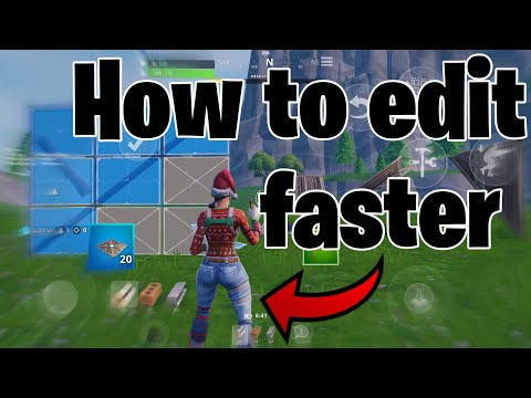 how to edit faster in fortnite mobile - how to edit fortnite