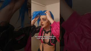 How I apply my Jinx wig! Wig by @incosplay.brand #jinxwig #jinxarcane #jinxcosplay