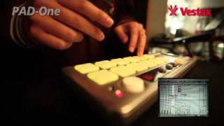 Vestax Pad-One MIDI controller Demo by finger drummer Teezva