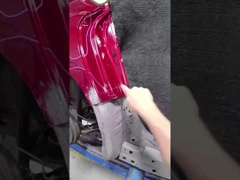 How to make PERFECT cuts when replacing a #QuarterPanel section #autobody #collision #bodywork