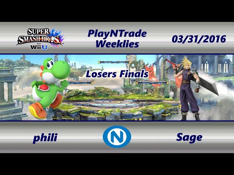 PNT 03/31/16 - phili (Yoshi) vs Sage (Cloud) - Losers Finals - Smash 4