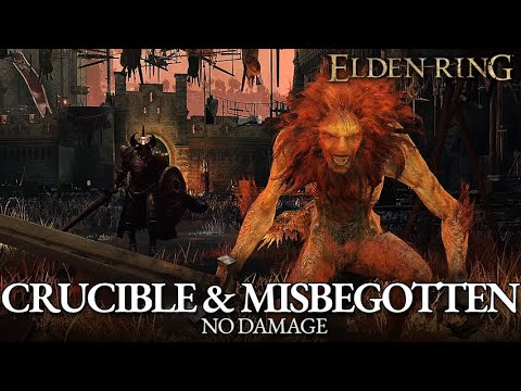 Crucible Knight & Misbegotten Warrior Boss Fight (No Damage) [Elden Ring]