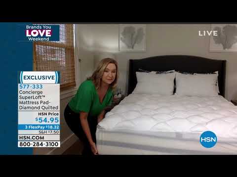 Concierge Collection SuperLoft Mattress Pad  Diamond Qui...