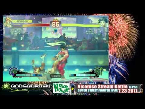 SSF4 AE: Shiro (Makoto) vs zubonc (Adon/Yun) - Nico Stream Battle PS3 (Semi Finals)