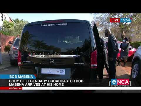 Body of legendary broadcaster Bob Mabena arrives at his home
