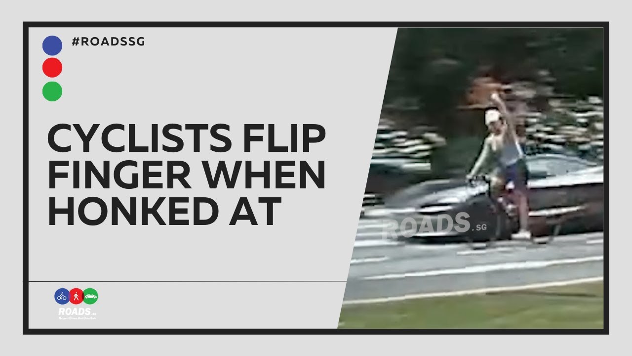 Cyclists Flip Finger When Honked at