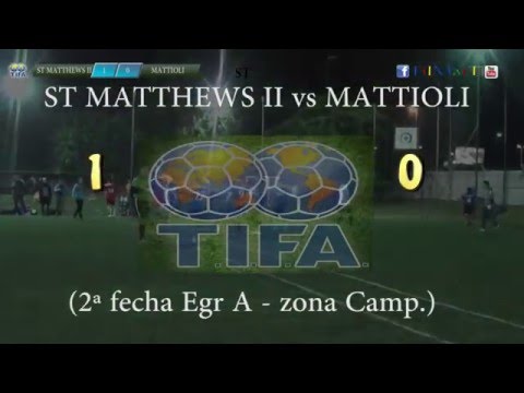 1 ST MATTHEWS II vs MATTIOLI 0 - 2ª fecha Egr A   zona Camp - 1/05/2016
