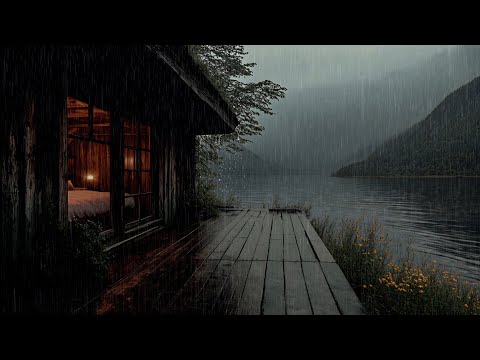 Dark Cloudy Night Rain | Thunderstorm Nature Sounds for Relaxation
