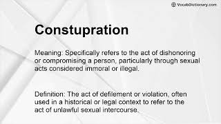 Constupration Meaning