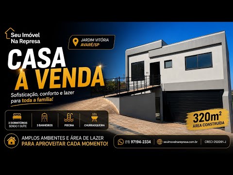 🏡 Casa à Venda em Avaré/SP | 320m², Piscina e Muito Espaço no Jardim Vitória