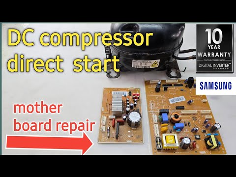 Samsung refrigerator inverter board repair direct start compressor test