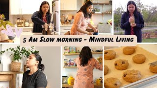 5 AM Mindful Morning Routine (Breakfast + Lunchbox ) | Slow Living for Inner Peace I Aesthetic Vlog