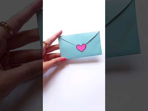 how to make an envelope from a heart shaped paper 💚🌿