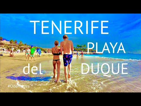 TENERIFE. Playa del Duque, relax WALK TOUR  December 2021 4K