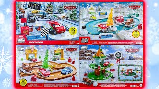 Unboxing Disney Pixar Cars Mini Racers Advent Calendars with Surprise Toys Inside!
