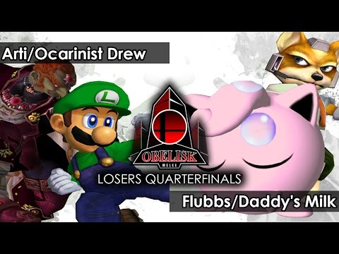 Melee: Arti/Ocarinist Drew V Flubbs/Daddy's Milk - Obelisk 43 Tournament SSBM