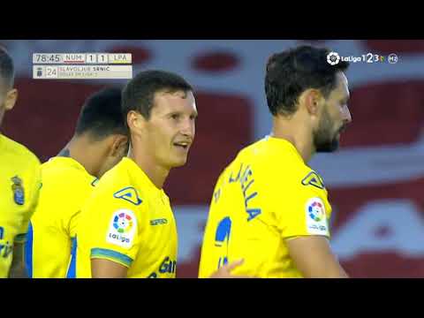 Gol de Srnic en el CD Numancia 1 UD Las Palmas 1 |  |18´19