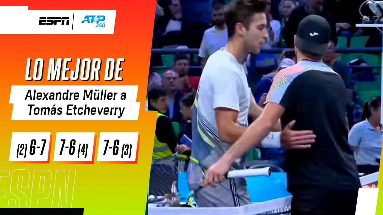 TRIPLE TIE-BREAK Y DERROTA DE TOMÁS ETCHEVERRY CONTRA ALEXANDRE MÜLLER EN ATENAS | RESUMEN